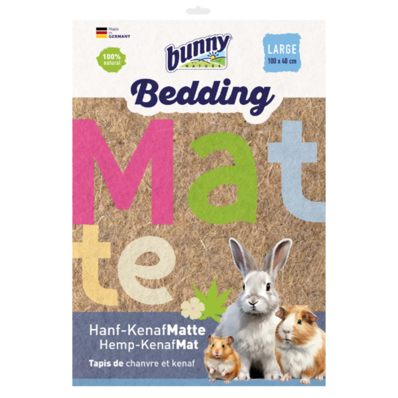 Bunny Nature bedding måtte Large - hamp og kenaf