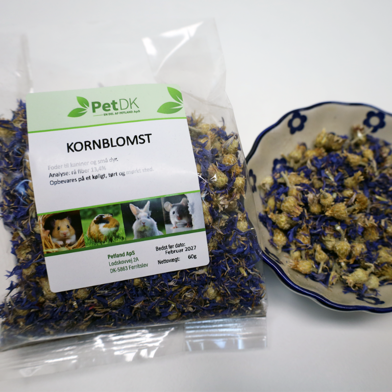 PetDK Kornblomst - Smagfulde blomster, som forkælelse til din kanin eller gnaver