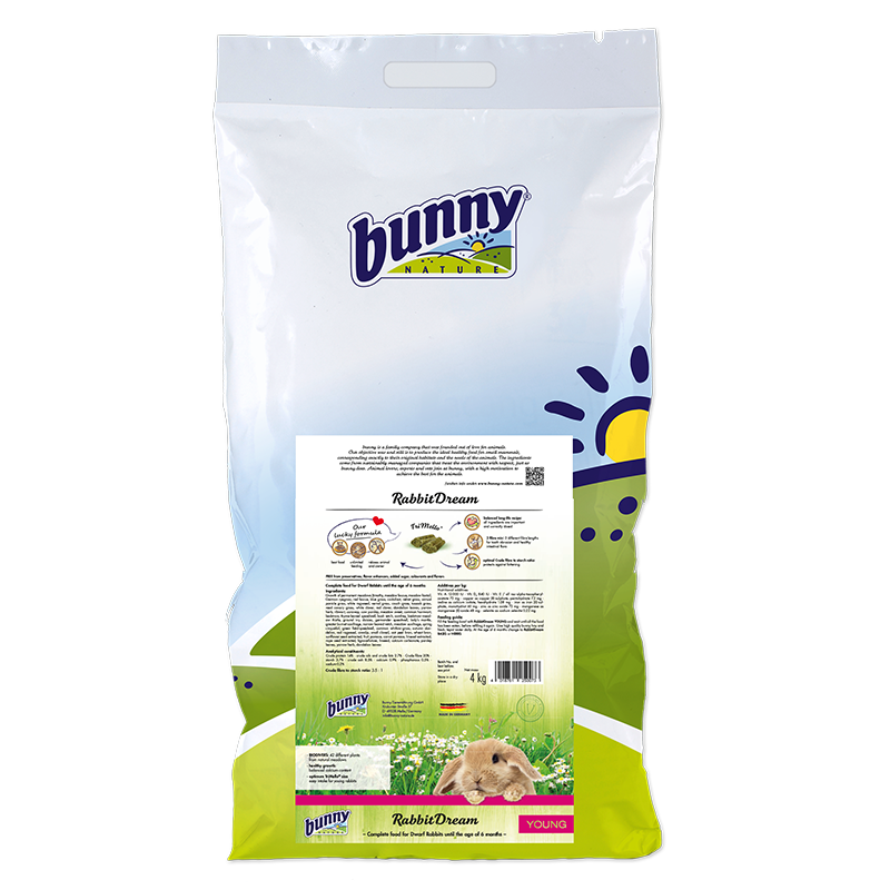 RabbitDream YOUNG (4 kg) kaninfoder fra Bunny Nature