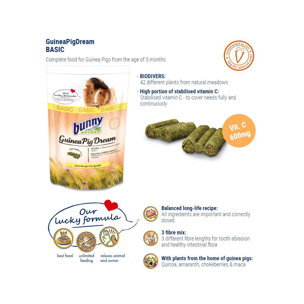 Bunny Nature - Godt basisfoder til marsvin med vigtige naturlige C-vitaminer